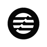 a black circle with a white circle in the middle of it