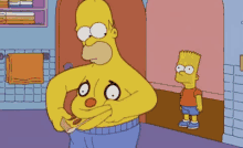 Homer Pizza Gut GIF - Homer Pizza Gut Confused GIFs