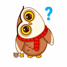 Question Mark Cute Owl GIF - Question Mark Cute Owl Confused GIFs