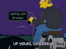Skinner Up Yours Children GIF - Skinner Up Yours Children Simpsons GIFs