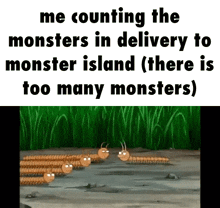 Too Many Monsters Delivery To Monster Island GIF - Too Many Monsters Delivery To Monster Island Spongebob GIFs