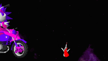 a couple of cartoon characters are riding a motorcycle together