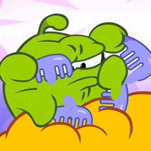 Fixing The Hair Om Nom GIF - Fixing The Hair Om Nom Cut The Rope GIFs