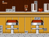 a video game shows a cartoon character in a store