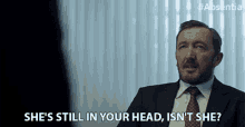 Shes Still In Your Head Isnt She Ralph Ineson GIF - Shes Still In Your Head Isnt She Ralph Ineson Adam Radford GIFs