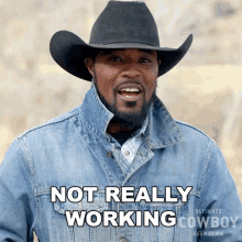 Not Really Working Jamon Turner GIF - Not Really Working Jamon Turner Ultimate Cowboy Showdown GIFs