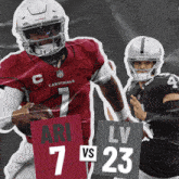 the cardinals are playing the raiders in a game
