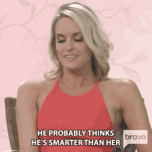 He Probably Thinks Hes Smarter Than Her Cameran Eubanks GIF - He Probably Thinks Hes Smarter Than Her Cameran Eubanks Southern Charm GIFs