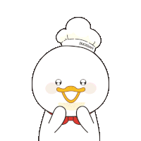 a cartoon duck with a chef 's hat that says duckdam on it