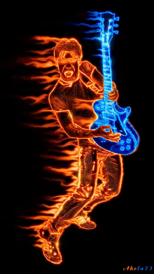 Rock Guitar GIF - Rock Guitar Flames GIFs