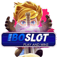 a sign that says eboslot play and wins with a cartoon character on it