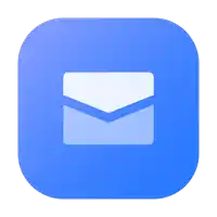 a blue icon with an envelope in the middle