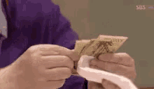 돈 돈세기 계산 오만원 지폐 GIF