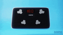 a renpho smart scale displays a weight of 118.0 pounds