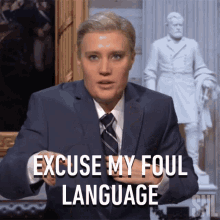 Excuse My Foul Language Lindsey Graham GIF - Excuse My Foul Language Lindsey Graham Saturday Night Live GIFs