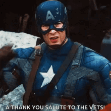 Vet Salute Salute GIF - Vet Salute Salute Captain America GIFs