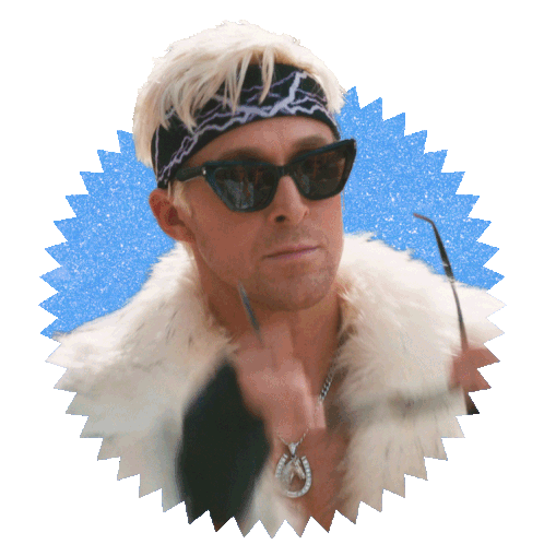Putting On My Sunglasses Ken Sticker - Putting On My Sunglasses Ken Ryan Gosling Stickers