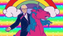 Bernie Waving GIF - Bernie Waving Unicorn GIFs