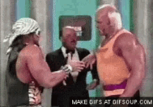 Hulk Hogan Randy Savage GIF - Hulk Hogan Randy Savage Handshake GIFs