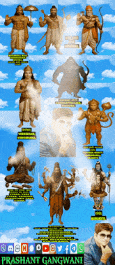 a collage of images with the name prashant gangwani on it