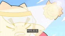 a cartoon character is surrounded by flames and says oeeeeeee