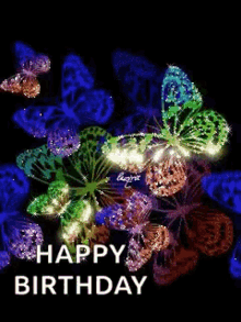 Happy Birthday Butterflies GIF