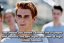 Riverdale Archie GIF - Riverdale Archie Epic Highs And Lows Of Football GIFs