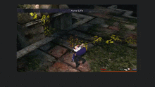 a video game screen shows a character with a score of 12583