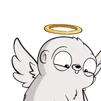 a cartoon angel holding a crown with the words you dropped this above it