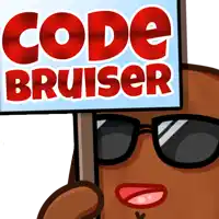a cartoon character wearing sunglasses holds up a sign that says code bruiser