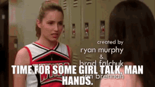 Glee Quinn Fabray GIF - Glee Quinn Fabray Time For Some Girl Talk Man Hands GIFs