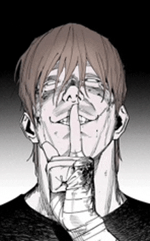 a man is holding his finger to his mouth and making a silence sign .