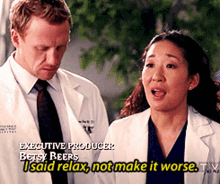 greys anatomy cristina yang i said relax not make it worse dont make it worse relax