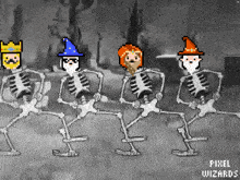 Pixel Wizards Dancing GIF