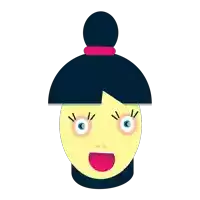 Cute Lady Happy Lady Sticker