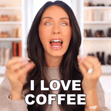 I Love Coffee Shea Whitney GIF - I Love Coffee Shea Whitney I Like Coffee GIFs