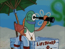 spongebob holy fish paste its a guy guy lifeguard