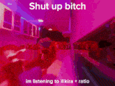 a red background with the words shut up bitch on it