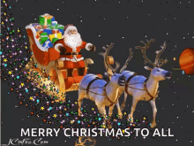 sleigh santa claus reindeer