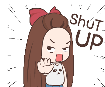 Kawaii Anime Sticker - Kawaii Anime Shut Up Stickers