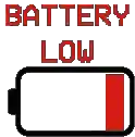 a pixel art drawing of a battery that is very low