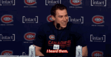 Montreal Canadiens Corey Schueneman GIF - Montreal Canadiens Corey Schueneman I Heard Them GIFs