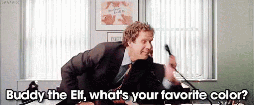 Buddy The Elf, What'S Your Favorite Color? GIF - Buddy Buddy ...