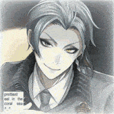 a picture of a man with the words prettiest eel in the coral sea on the bottom