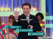 silvio santos host tv host spanish ganhoooou
