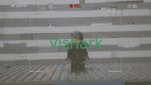 a video is being recorded with the word vishark on it
