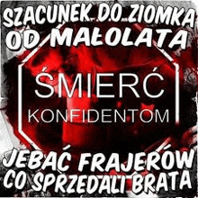 a poster with a stop sign on it in a foreign language with a man 's face in the background .