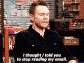 Stop Reading My Email Jeff-winger GIF - Stop Reading My Email Jeff-winger Community-tv-show GIFs