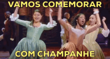Irmãs Schuyler/ Hamilton / Broadway / Brinde Com Champanhe / Champagne / Comemorar GIF - Schuyler Sisters Champagne Toast Toast GIFs