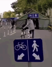 Bike Tent Funny Walk GIF